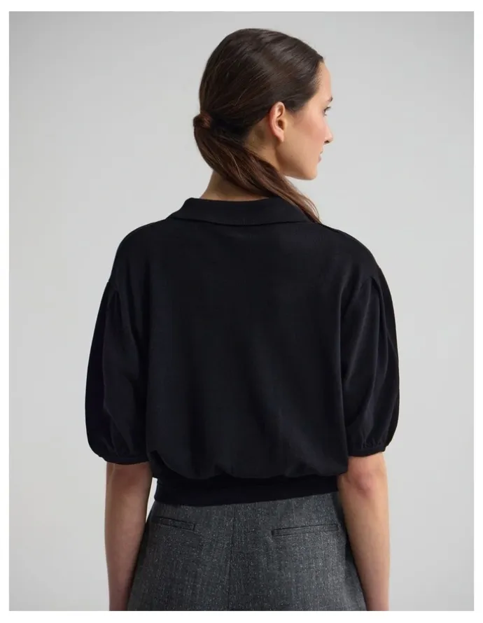 Oxford Rose Polo Knitted Top
