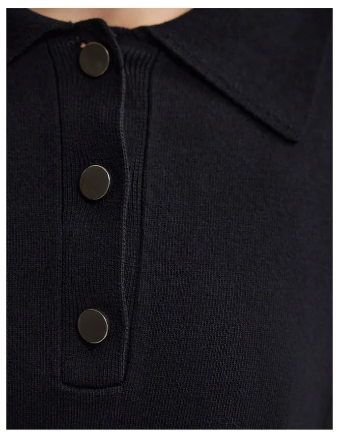 Oxford Rose Polo Knitted Top