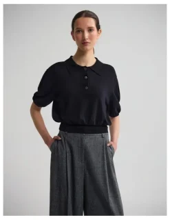Oxford Rose Polo Knitted Top