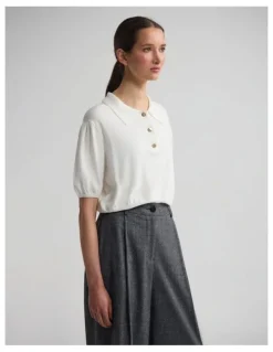 Oxford Rose Polo Knitted Top