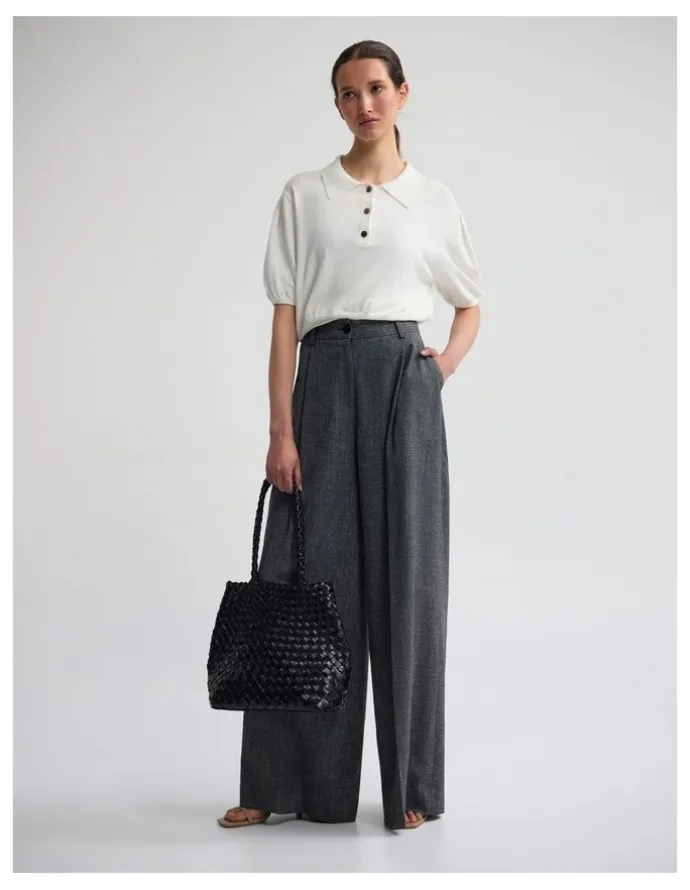 Oxford Rose Polo Knitted Top