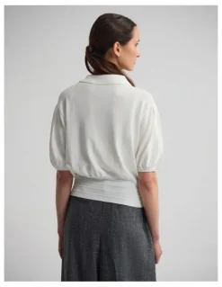 Oxford Rose Polo Knitted Top
