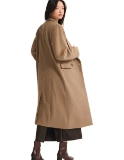 Oxford Saskia Double Breasted Wool Rich Coat in Camel
