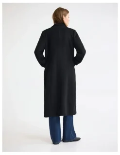 Oxford Saskia Wool Rich Coat in Black