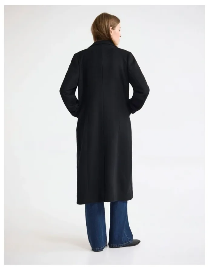 Oxford Saskia Wool Rich Coat in Black