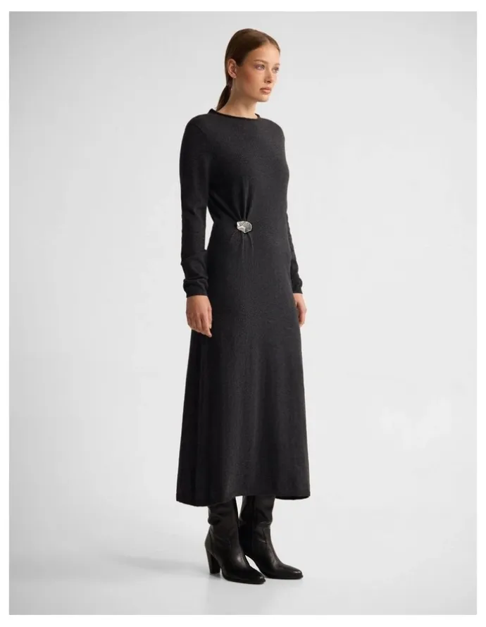 Oxford Adelaide Knitted Dress With Brooch
