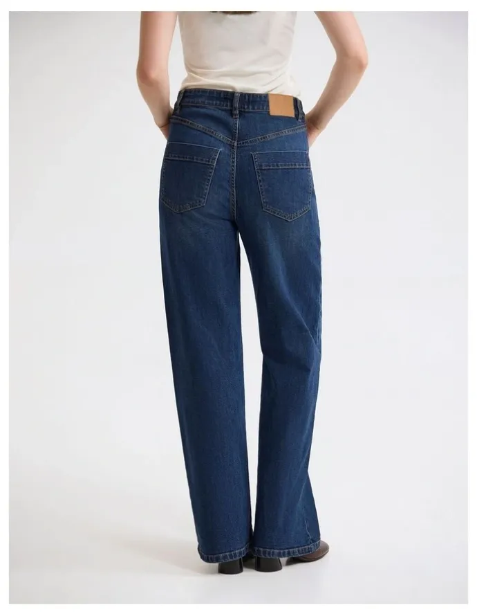 Oxford Farah Stretch Denim Jeans in Indigo