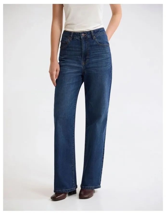 Oxford Farah Stretch Denim Jeans in Indigo