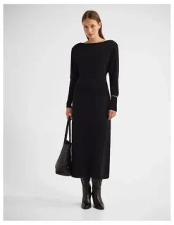 Oxford Greta Knitted Balloon Sleeve Dress