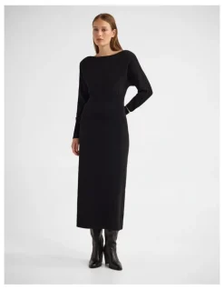 Oxford Greta Knitted Balloon Sleeve Dress
