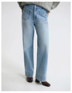 Oxford Joanie Pocket Front Denim Jeans in Blue