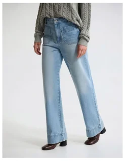 Oxford Joanie Pocket Front Denim Jeans in Blue