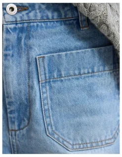 Oxford Joanie Pocket Front Denim Jeans in Blue