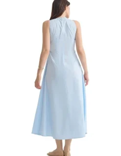 Oxford Sorrento Poplin Dress in Pale Cornflower