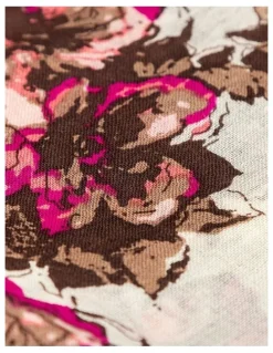 Ozwear Ugg 100% Australian Wool Print Scarf in Red/Leopard