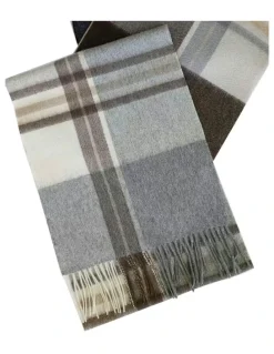 Ozwear Ugg 100% Wool Scarf in Grey Check