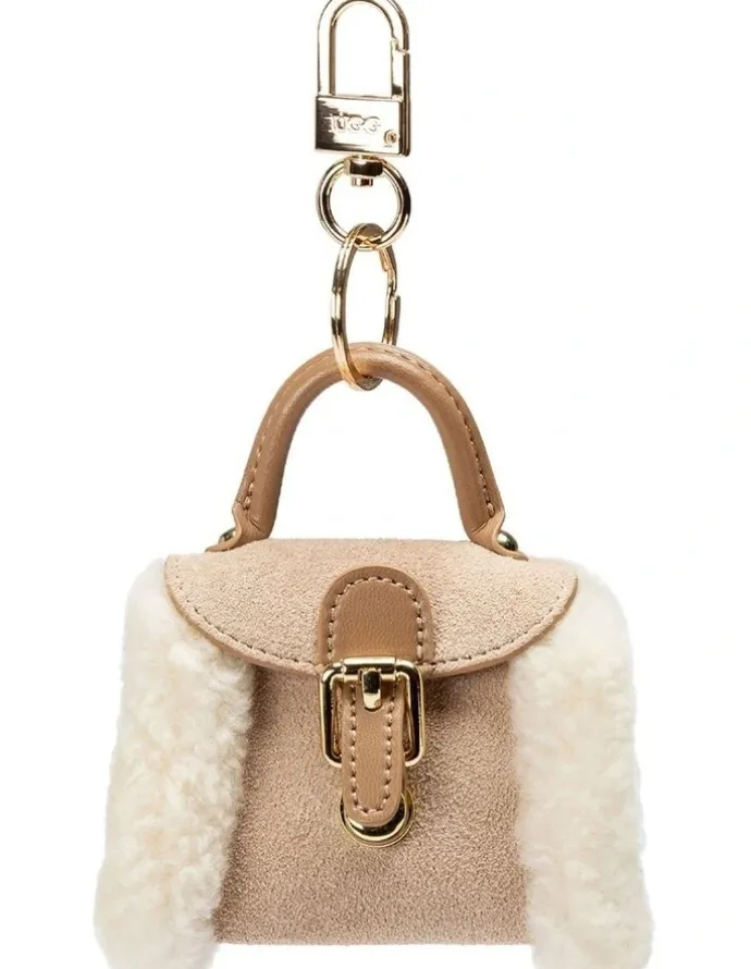 OZWEAR UGG Airpod Bag Pendant in Taupe