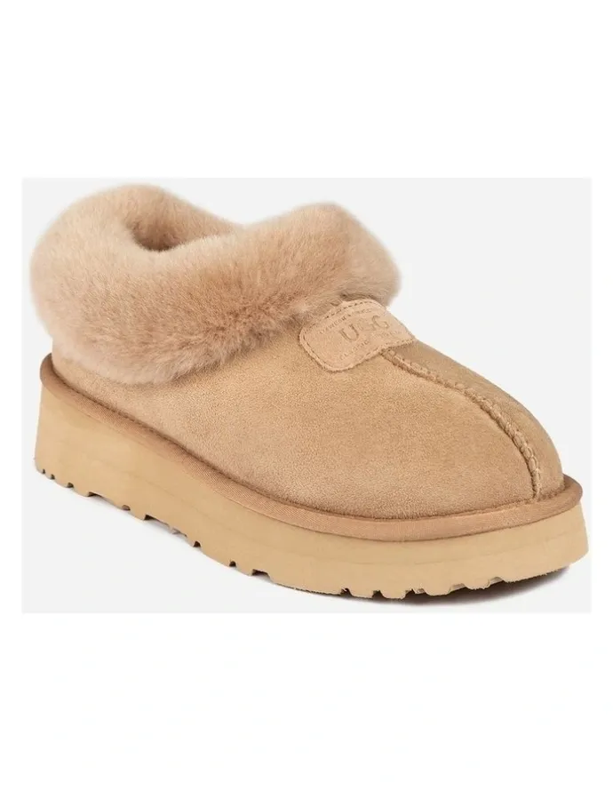 Ozwear Ugg Ankle Platform Boots in Bronze