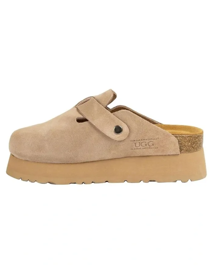 Ozwear Ugg Aussie Platform Soft Footbed in Taupe