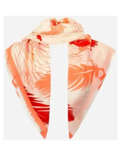 Ozwear Ugg Australian Merino Wool Scarf in Cream/Coral