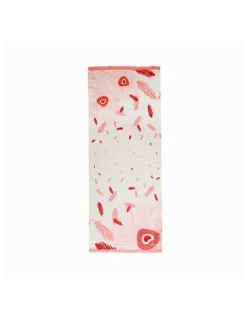Ozwear Ugg Australian Merino Wool Scarf in Cream/Coral