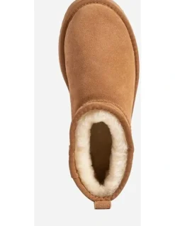 Ozwear Ugg Classic Platform Ultra Mini Boots in Chestnut