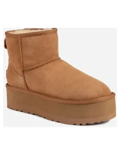 Ozwear Ugg Classic Platform Mini Boots in Chestnut