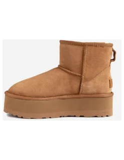 Ozwear Ugg Classic Platform Mini Boots in Chestnut