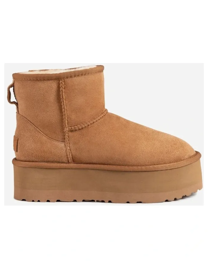 Ozwear Ugg Classic Platform Mini Boots in Chestnut