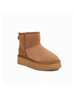 Ozwear Ugg Classic Platform Water Resistant Mini Boots in Chestnut