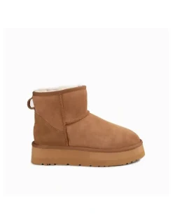 Ozwear Ugg Classic Platform Water Resistant Mini Boots in Chestnut