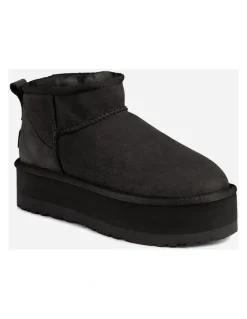 Ozwear Ugg Classic Platform Ultra Mini Boots in Black