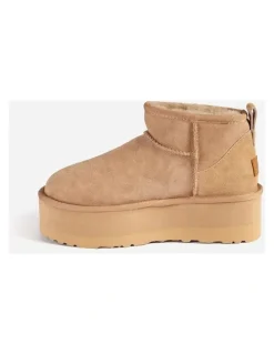 Ozwear Ugg Classic Platform Ultra Mini Boots in Bronze