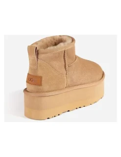 Ozwear Ugg Classic Platform Ultra Mini Boots in Bronze