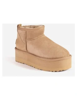 Ozwear Ugg Classic Platform Ultra Mini Boots in Bronze