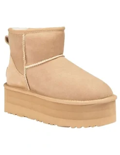 Ozwear Ugg Classic Platform Mini Boots 5cm in Sand