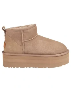 Ozwear Ugg Classic Platform Ultra Mini Boots 5cm in Brown