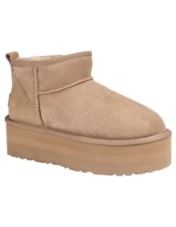 Ozwear Ugg Classic Platform Ultra Mini Boots 5cm in Brown