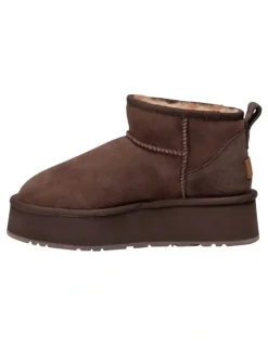 Ozwear Ugg Classic Platform Ultra Mini Boots in Chocolate