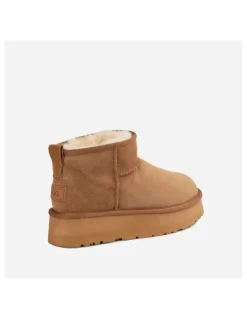 Ozwear Ugg Classic Platform Water Resistant Ultra Mini Boots in Chestnut
