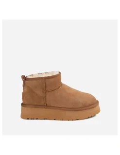 Ozwear Ugg Classic Platform Water Resistant Ultra Mini Boots in Chestnut