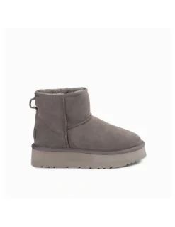 Ozwear Ugg Classic Platform Water Resistant Mini Boots in Grey