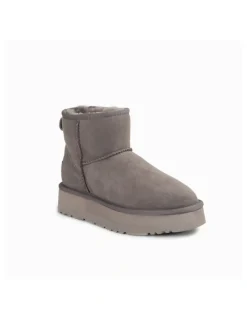 Ozwear Ugg Classic Platform Water Resistant Mini Boots in Grey