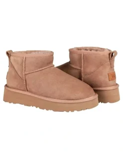 Ozwear Ugg Classic Platform Ultra Mini Boots in Brown