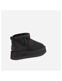 Ozwear Ugg Classic Platform Water Resistant Ultra Mini Boots in Black