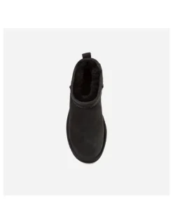 Ozwear Ugg Classic Platform Water Resistant Ultra Mini Boots in Black