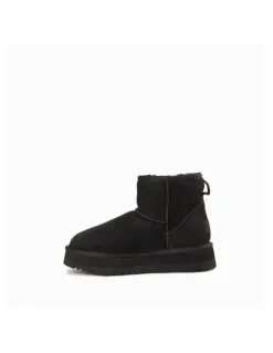 Ozwear Ugg Classic Platform Water Resistant Mini Boots in Black