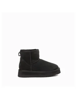 Ozwear Ugg Classic Platform Water Resistant Mini Boots in Black