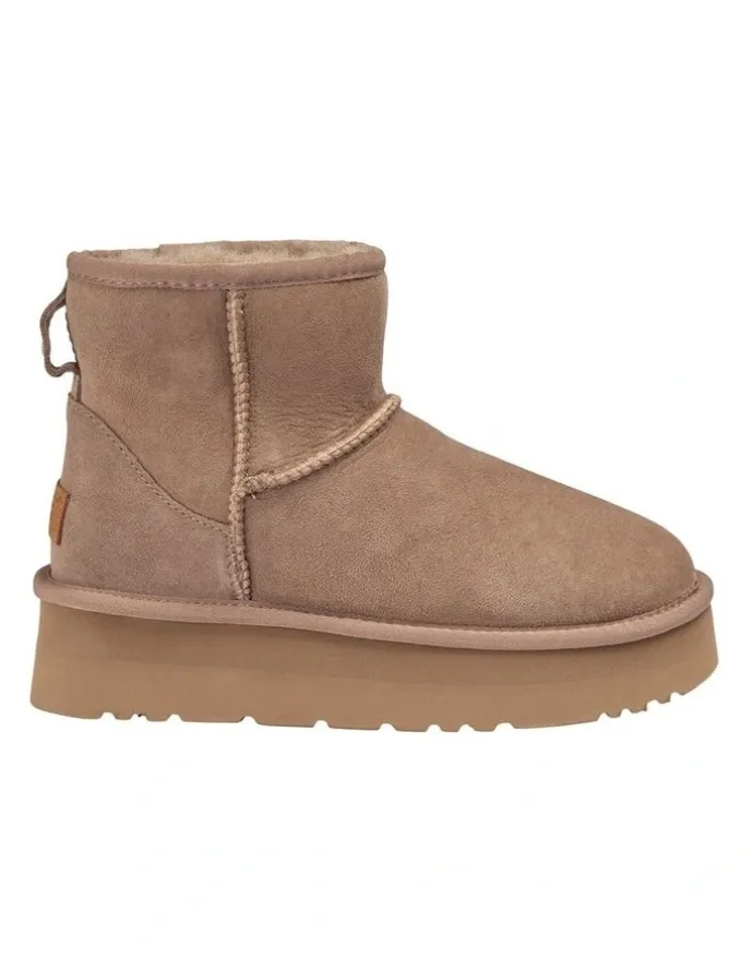Ozwear Ugg Classic Platform Mini Boots in Brown
