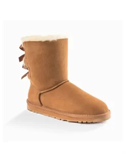 Ozwear Ugg Classic Water Resistant Bailey Bow Boots in Chestnut